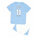 Billige Manchester City Jeremy Doku #11 Børnetøj Hjemmebanetrøje til baby 2023-24 Kortærmet (+ korte bukser)